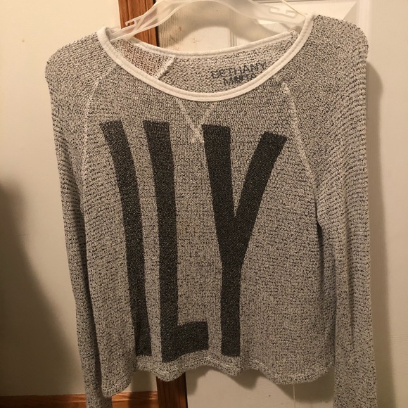 I LOVE YOU long sleeve Bethany Mota - Picture 1 of 1